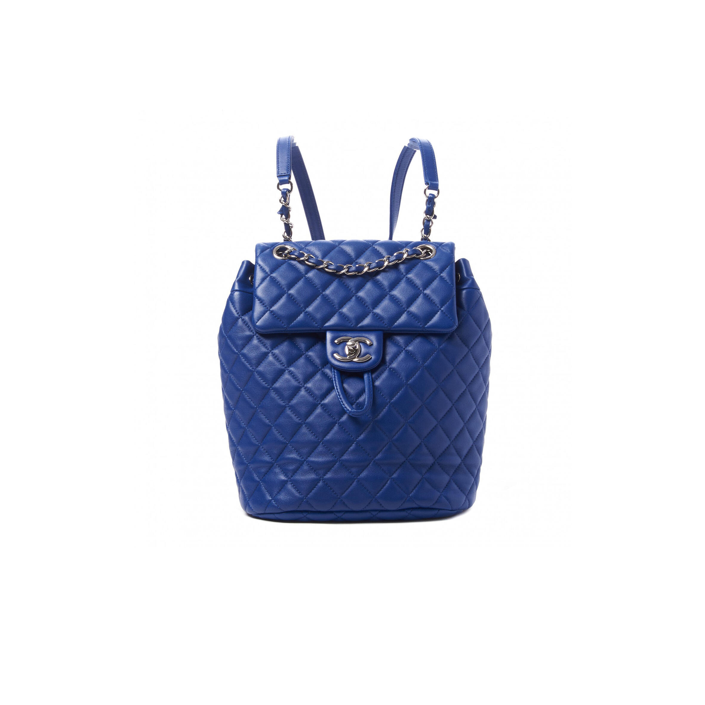 Ch**el lambskin quilted small urban spirit backpack blue (29*13*11cm)